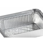 Choice 1.5 lb. Deep Oblong Foil Take-Out Container with Board Lid - 50/Pack