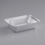 Choice 1.5 lb. Deep Oblong Foil Take-Out Container with Board Lid - 50/Pack