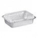 Choice 1.5 lb. Deep Oblong Foil Take-Out Container with Board Lid - 50/Pack