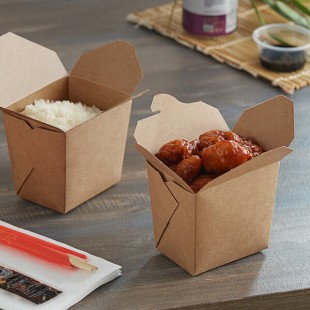 Emperor's Select 16 oz. Kraft Microwavable Paper Take-Out Container - 50/Pack