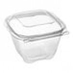 Inline Plastics Safe-T-Chef 32 oz. Tamper-Resistant, Tamper-Evident Square Hinged Container with Dome Lid - 224/Case Inline Plastics Safe-T-Chef 32 oz. Tamper-Resistant, Tamper-Evident Square Hinged Container with Dome Lid - 224/Case