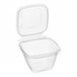 Inline Plastics Safe-T-Chef 32 oz. Tamper-Resistant, Tamper-Evident Square Hinged Container with Dome Lid - 224/Case Inline Plastics Safe-T-Chef 32 oz. Tamper-Resistant, Tamper-Evident Square Hinged Container with Dome Lid - 224/Case