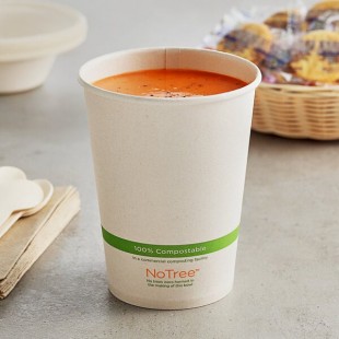 World Centric 32 oz. NoTree Compostable Bio Lined Paper Food Cup - 500/Case