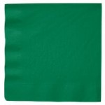 Creative Converting 58112B Emerald Green 3-Ply 1/4 Fold Luncheon Napkin - 500/Case