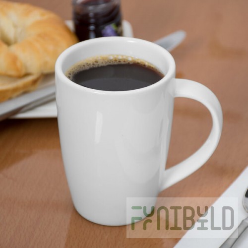 Libbey Slenda 9 oz. Royal Rideau White Porcelain Mug - Sample