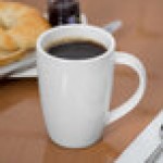 Libbey Slenda 9 oz. Royal Rideau White Porcelain Mug - Sample