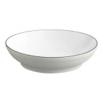 Acopa Embers 48 oz. Gray Matte Stoneware Pasta Bowl - Sample