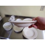 Acopa 10 oz. Ivory (American White) Wide Rim Rolled Edge Stoneware Soup Bowl - Sample Acopa 10 oz. Ivory (American White) Wide Rim Rolled Edge Stoneware Soup Bowl - Sample