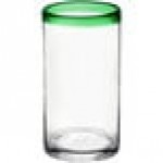 Acopa Tropic 16 oz. Cooler Glass with Green Rim - Sample Acopa Tropic 16 oz. Cooler Glass with Green Rim - Sample