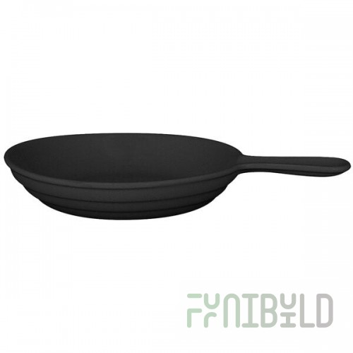 RAK Porcelain Chef's Fusion 40 oz. Volcano Black Porcelain Frying Pan - 6/Case