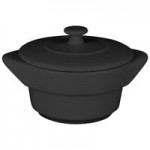 RAK Porcelain Chef's Fusion 40 oz. Volcano Black Porcelain Frying Pan - 6/Case