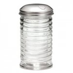 TableCraft Beehive 2 oz. Glass Salt and Pepper Shakers with Stainless Steel Tops - HBH2C - 2/Set TableCraft Beehive 2 oz. Glass Salt and Pepper Shakers with Stainless Steel Tops - HBH2C - 2/Set