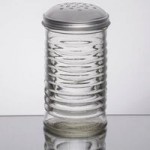 TableCraft Beehive 2 oz. Glass Salt and Pepper Shakers with Stainless Steel Tops - HBH2C - 2/Set TableCraft Beehive 2 oz. Glass Salt and Pepper Shakers with Stainless Steel Tops - HBH2C - 2/Set