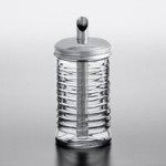 TableCraft Beehive 2 oz. Glass Salt and Pepper Shakers with Stainless Steel Tops - HBH2C - 2/Set TableCraft Beehive 2 oz. Glass Salt and Pepper Shakers with Stainless Steel Tops - HBH2C - 2/Set