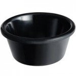 Acopa 1.5 oz. Black Smooth Melamine Ramekin - 12/Case