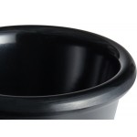 Acopa 1.5 oz. Black Smooth Melamine Ramekin - 12/Case