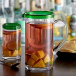 Acopa Tropic 50 oz. Glass Pitcher with Green Rim Acopa Tropic 50 oz. Glass Pitcher with Green Rim