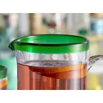 Acopa Tropic 50 oz. Glass Pitcher with Green Rim Acopa Tropic 50 oz. Glass Pitcher with Green Rim
