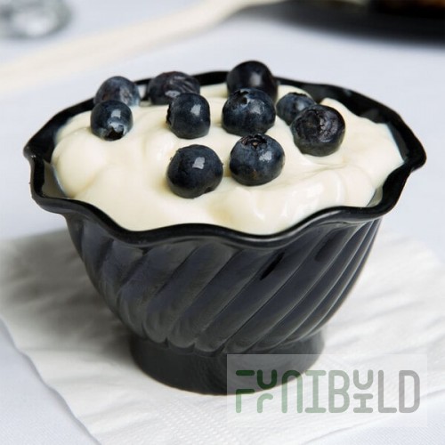 GET DD-50-BK Dessert Time 5 oz. Black 3 3/4