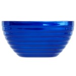 Vollrath 4763425 Double Wall Square Beehive 3.2 Qt. Serving Bowl - Cobalt Blue