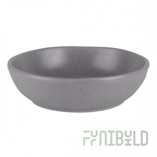 10 Strawberry Street Ginza 32.5 oz. Round Charcoal Stoneware Bowl - 12/Case