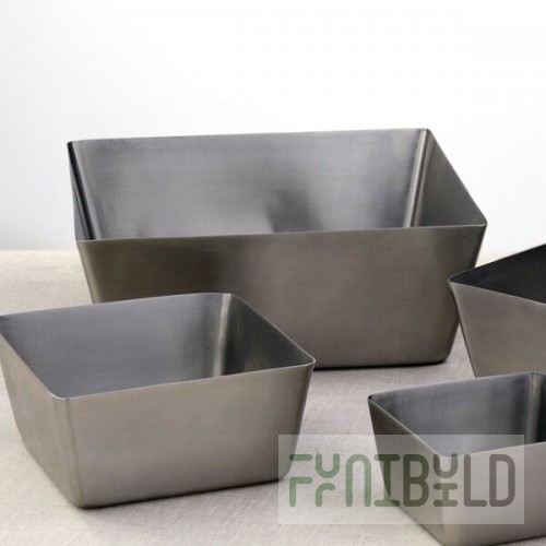 American Metalcraft SSQ117 254 oz. Satin Finish Stainless Steel Square Bowl