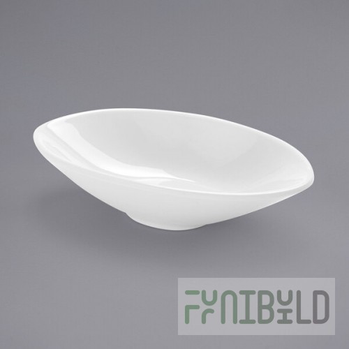 American Metalcraft 3 oz. Oval White Mini Melamine Bowl - 20/Case
