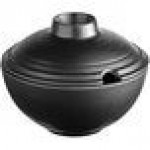 GET B-200-BK Nara 20 oz. Black Matte Round Melamine Bowl with Lid - 12/Case