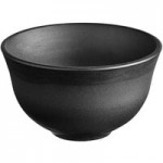 GET B-200-BK Nara 20 oz. Black Matte Round Melamine Bowl with Lid - 12/Case