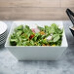 Vollrath V22204 6.5 Qt. White Extra-Large Square Melamine Bowl Vollrath V22204 6.5 Qt. White Extra-Large Square Melamine Bowl