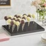 Acopa Mesa 120 Hole Black Wood Skewer / Cake Pop Holder