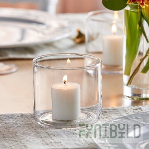 Acopa 12.5 oz. Cylindrical Glass Candle / Votive Holder - 12/Case