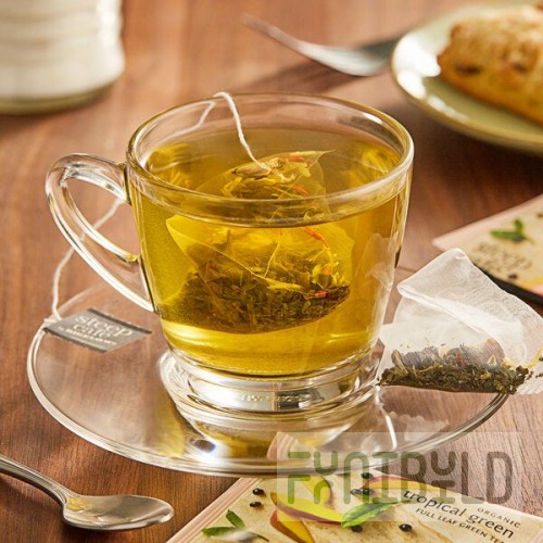 Steep Cafe By Bigelow Organic Green Paradise Green Tea Pyramid Sachets - 50/Case