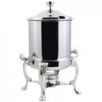 Bon Chef 17000G Elite Round 8 Qt. Dripless Round Stainless Steel with Gold Accents Roll Top Chafer with Renaissance Legs Bon Chef 17000G Elite Round 8 Qt. Dripless Round Stainless Steel with Gold Accents Roll Top Chafer with Renaissance Legs