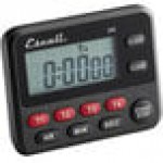 San Jamar Escali TMDGTE Digital 4 Channel 100 Hour Kitchen Timer with Clock