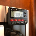 San Jamar Escali TMDGTE Digital 4 Channel 100 Hour Kitchen Timer with Clock