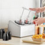 Steril-Sil 30 oz. 2-Compartment Stainless Steel Condiment Dispenser Kit with Black Cylinders and Dome Top Pump Lids
