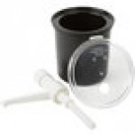 Cambro 1.7 Qt. Black Insulated ColdFest Condiment Dispenser Kit with Fixed Nozzle Pump and Cover