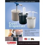 Cambro 1.7 Qt. Black Insulated ColdFest Condiment Dispenser Kit with Fixed Nozzle Pump and Cover