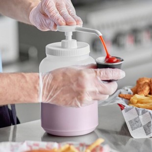 Choice Condiment Pump Kit with 0.5 oz. Plastic Pump and 1/2 Gallon Jug Choice Condiment Pump Kit with 0.5 oz. Plastic Pump and 1/2 Gallon Jug