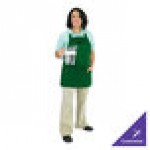 Chef Revival Kelly Green Poly-Cotton Customizable Bib Apron with 1 Pocket - 28 Chef Revival Kelly Green Poly-Cotton Customizable Bib Apron with 1 Pocket - 28