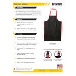 CrewSafe Red Hot 32 Mil Black / Red Heavy Weight Vinyl Dishwasher Apron - 35