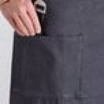 Acopa Kennett Blue Denim Standard Bistro Apron with Pocket and Natural Webbing - 33