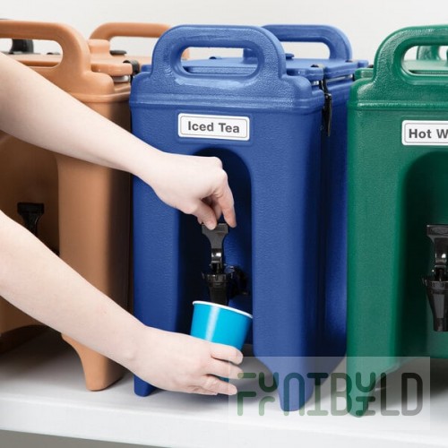 Cambro 250LCD186 Camtainer® 2.5 Gallon Navy Blue Insulated Beverage Dispenser
