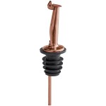 Acopa Copper Tapered Liquor Pourer with Flip Cap - 12/Pack Acopa Copper Tapered Liquor Pourer with Flip Cap - 12/Pack