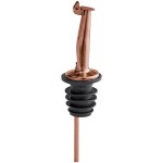 Acopa Copper Tapered Liquor Pourer with Flip Cap - 12/Pack Acopa Copper Tapered Liquor Pourer with Flip Cap - 12/Pack