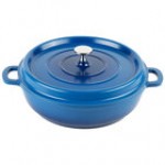 GET Heiss 3 Qt. Red Enamel Coated Cast Aluminum Brazier / Paella Dish with Lid CA-005-R/BK/CC GET Heiss 3 Qt. Red Enamel Coated Cast Aluminum Brazier / Paella Dish with Lid CA-005-R/BK/CC