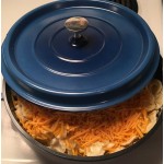 GET Heiss 3 Qt. Red Enamel Coated Cast Aluminum Brazier / Paella Dish with Lid CA-005-R/BK/CC GET Heiss 3 Qt. Red Enamel Coated Cast Aluminum Brazier / Paella Dish with Lid CA-005-R/BK/CC