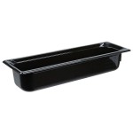 Vollrath 9054420 Super Pan® 1/2 Size Long Black High Heat Plastic Food Pan - 4 Vollrath 9054420 Super Pan® 1/2 Size Long Black High Heat Plastic Food Pan - 4