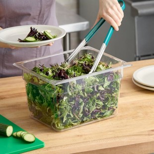 Carlisle 10223B07 StorPlus 1/2 Size Clear Polycarbonate Food Pan - 8 Carlisle 10223B07 StorPlus 1/2 Size Clear Polycarbonate Food Pan - 8